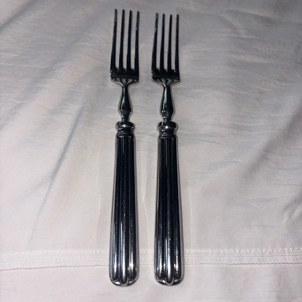 Pottery Barn TOULOUSE Salad Forks (Set of 2) 18/10 Stainless Portugal 7 5/8